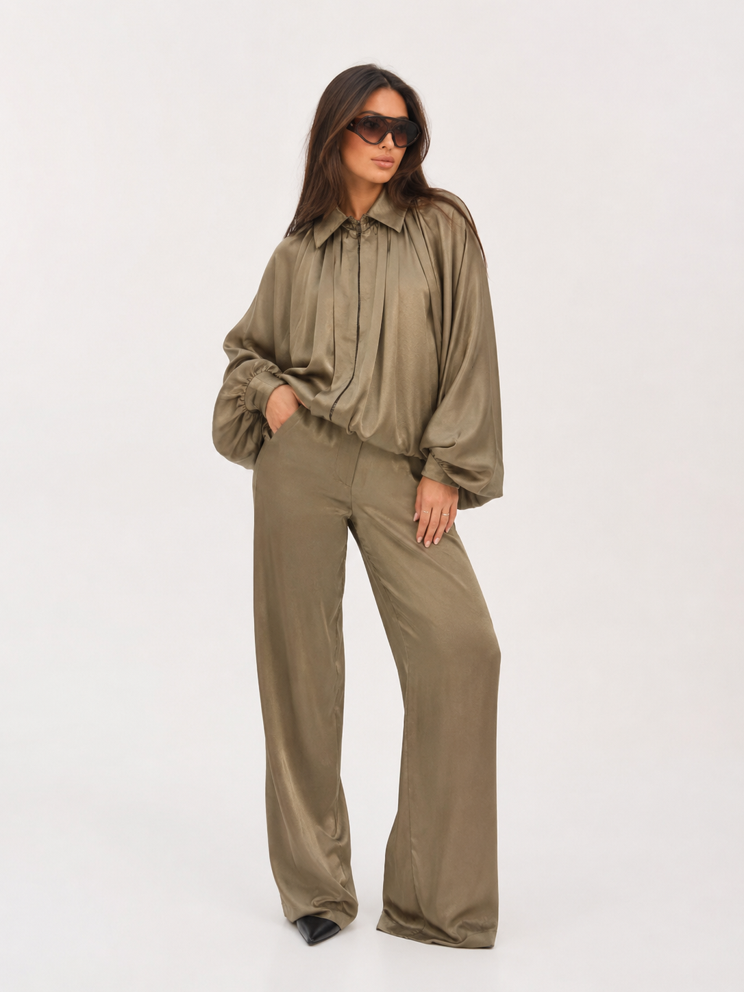 The Voluminous Fluid Bomber Jacket