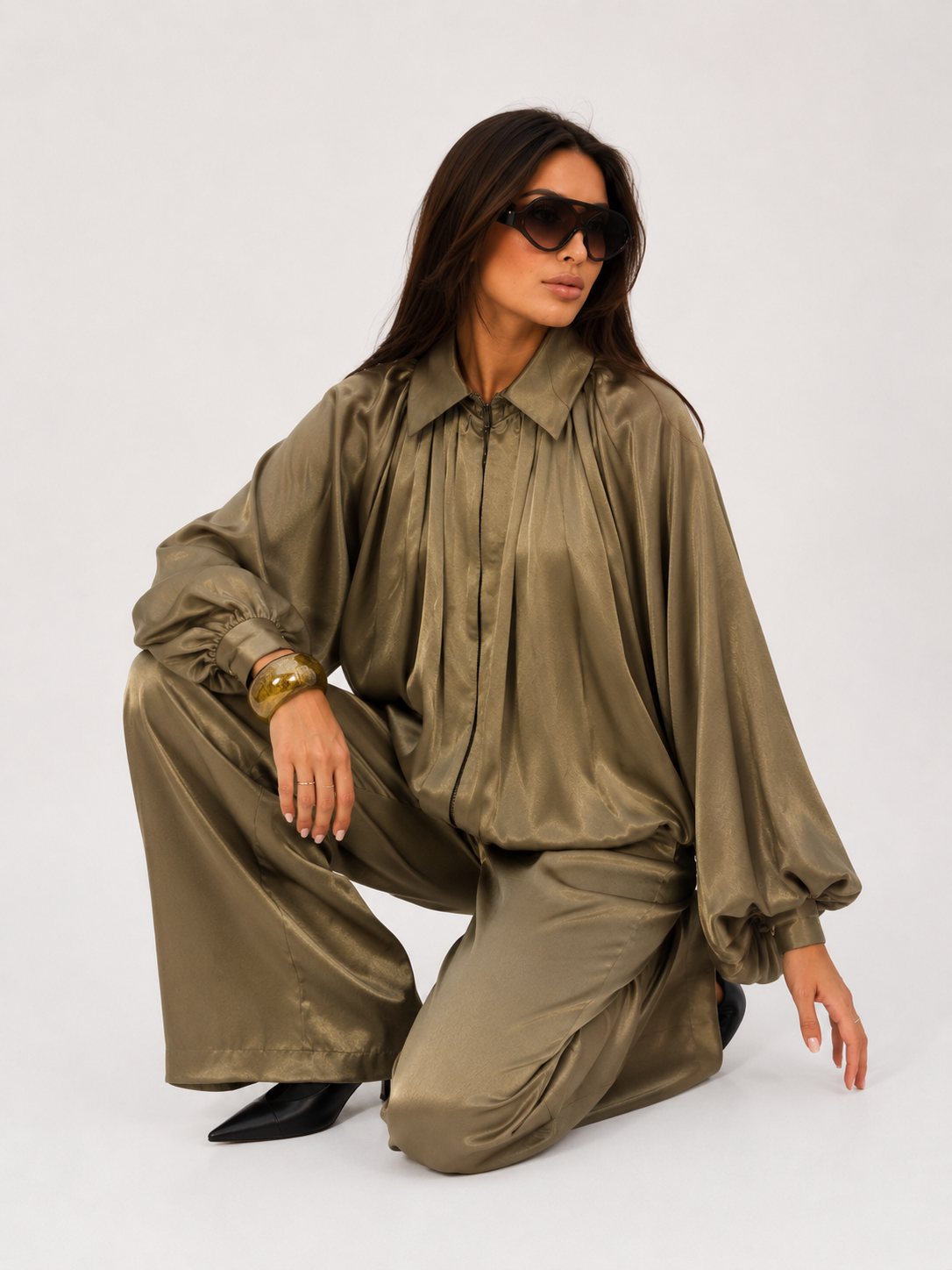 The Voluminous Fluid Bomber Jacket