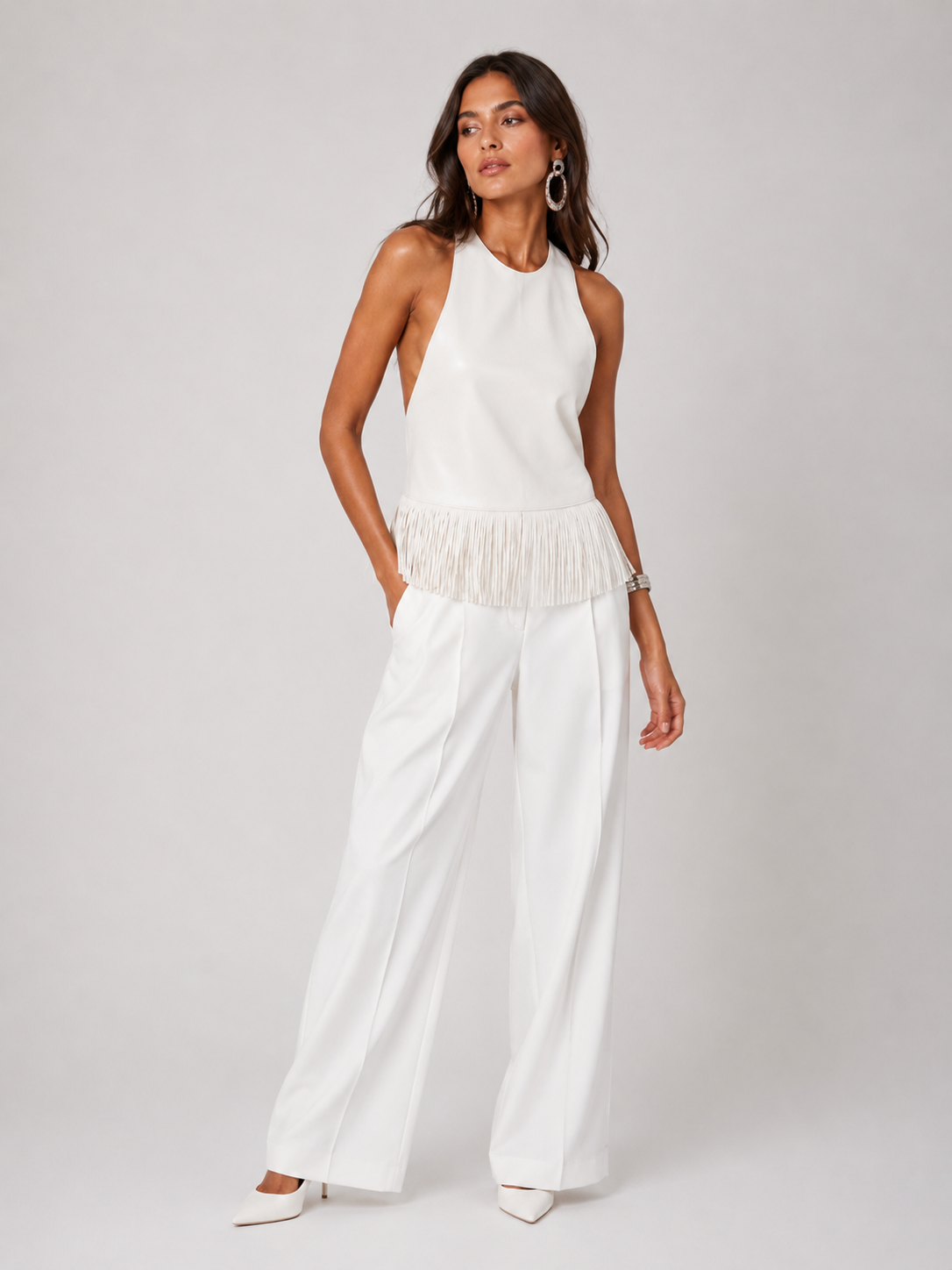 The Fringed Halter Top