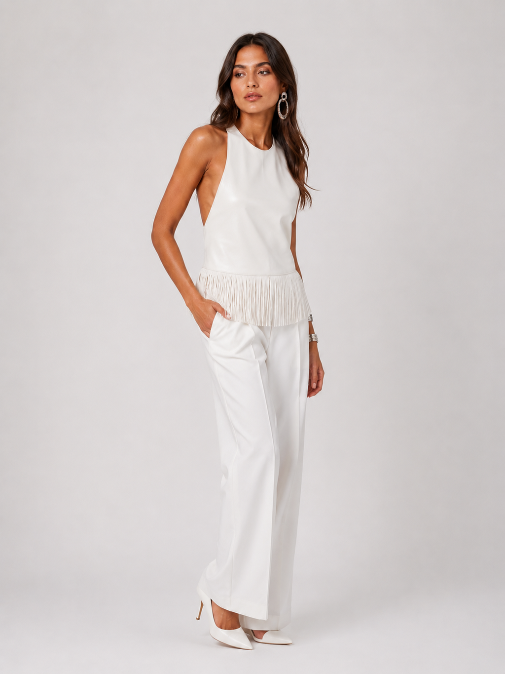 The Fringed Halter Top