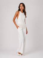 The Fringed Halter Top