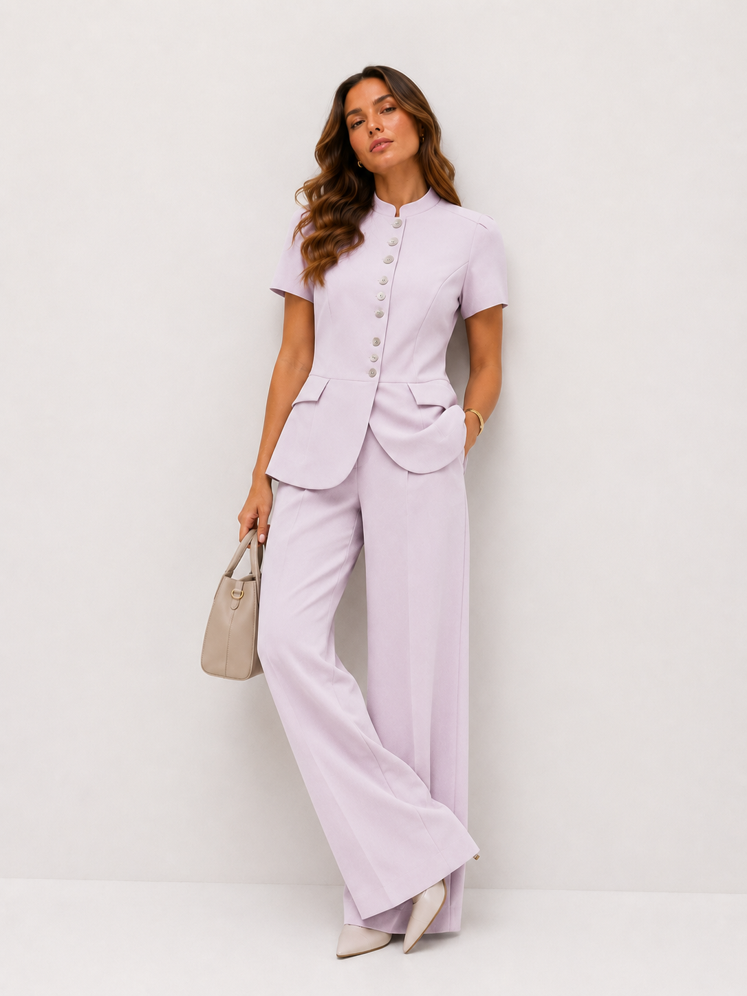 Tailored Waistcoat & Wide-Leg Trousers Co-Ord Set