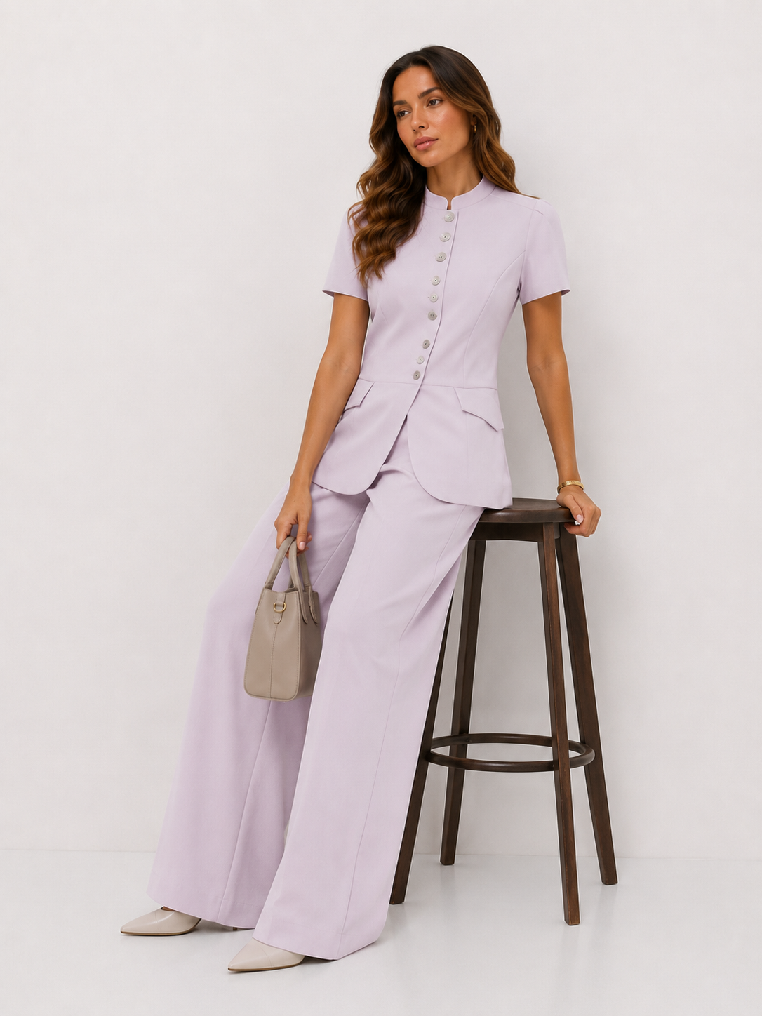 Tailored Waistcoat & Wide-Leg Trousers Co-Ord Set