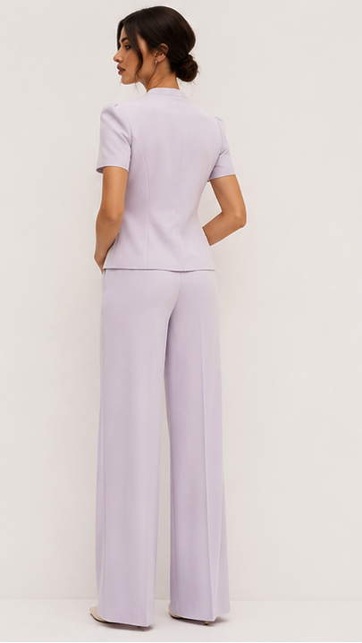 Tailored Waistcoat & Wide-Leg Trousers Co-Ord Set