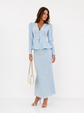 Tailored Blazer and High-Waist Maxi Skirt Co-ord