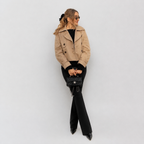 Cropped Double-Breasted Trench Jacket