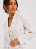 Belted Tailored Wrap Blazer