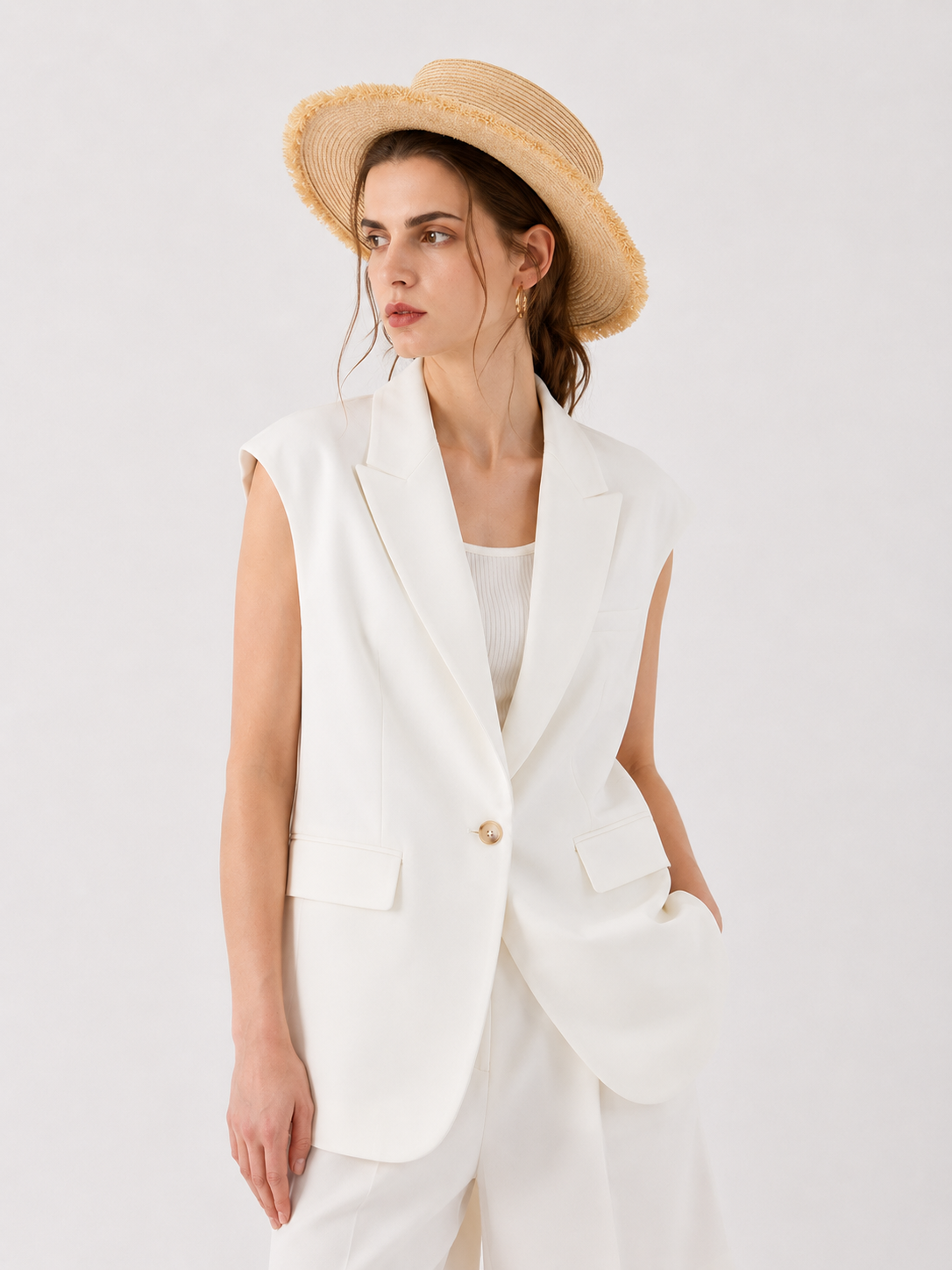 Camel Tailored Waistcoat