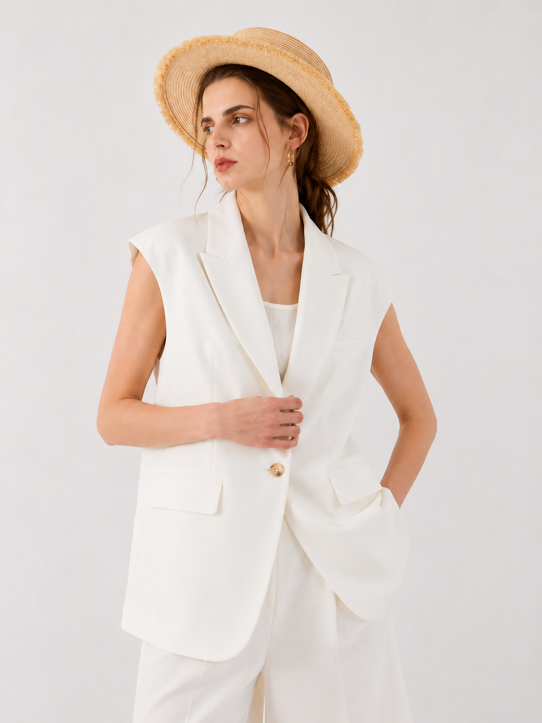 Camel Tailored Waistcoat