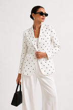 Atelier Polka-Dot Tailored Blazer