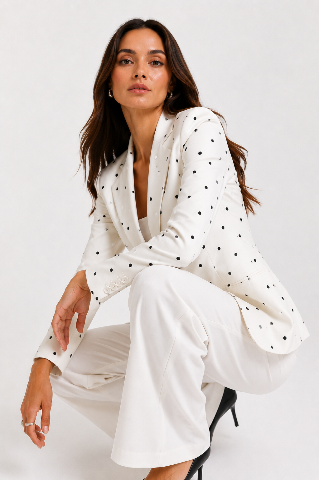 Atelier Polka-Dot Tailored Blazer