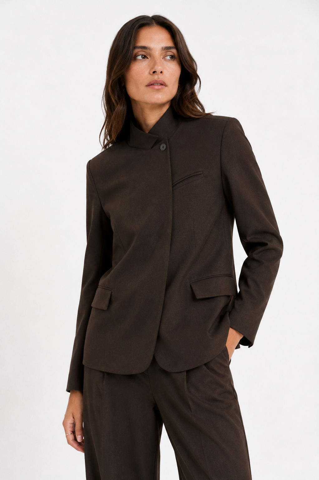 Asymmetric Cut-Out Tailored Blazer
