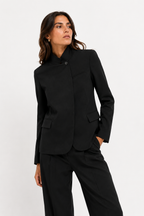 Asymmetric Cut-Out Tailored Blazer