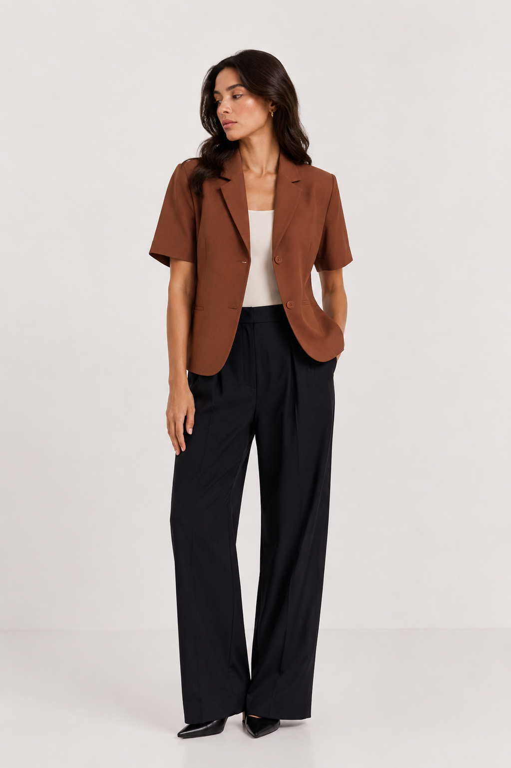 Heritage Short-Sleeve Blazer Jacket.