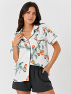 Women’s Short Pyjama Set (2-Piece) – Button-Through Short Sleeve Shirt & Relaxed Shorts