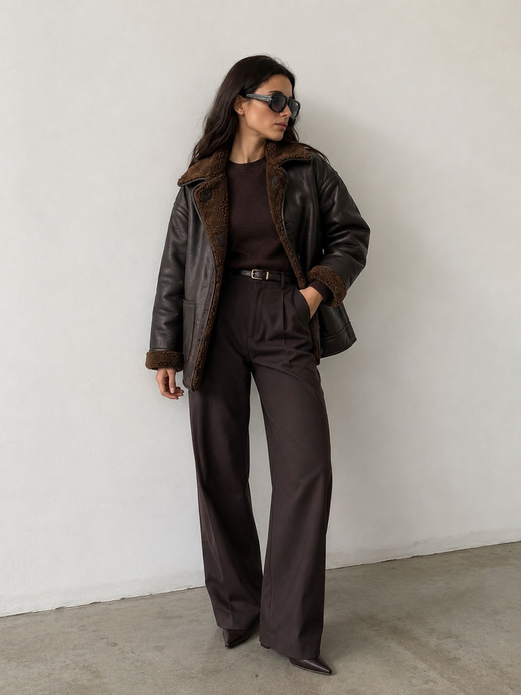 Contrast Collar Structured Jacket