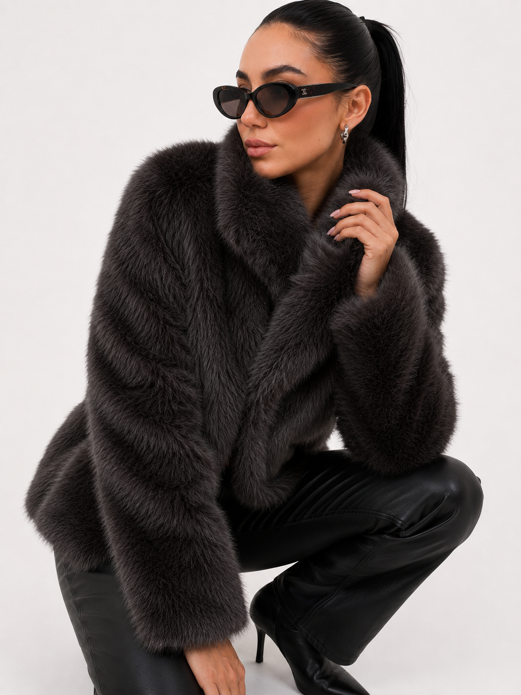 Cropped Fur Jacket