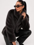 Cropped Fur Jacket