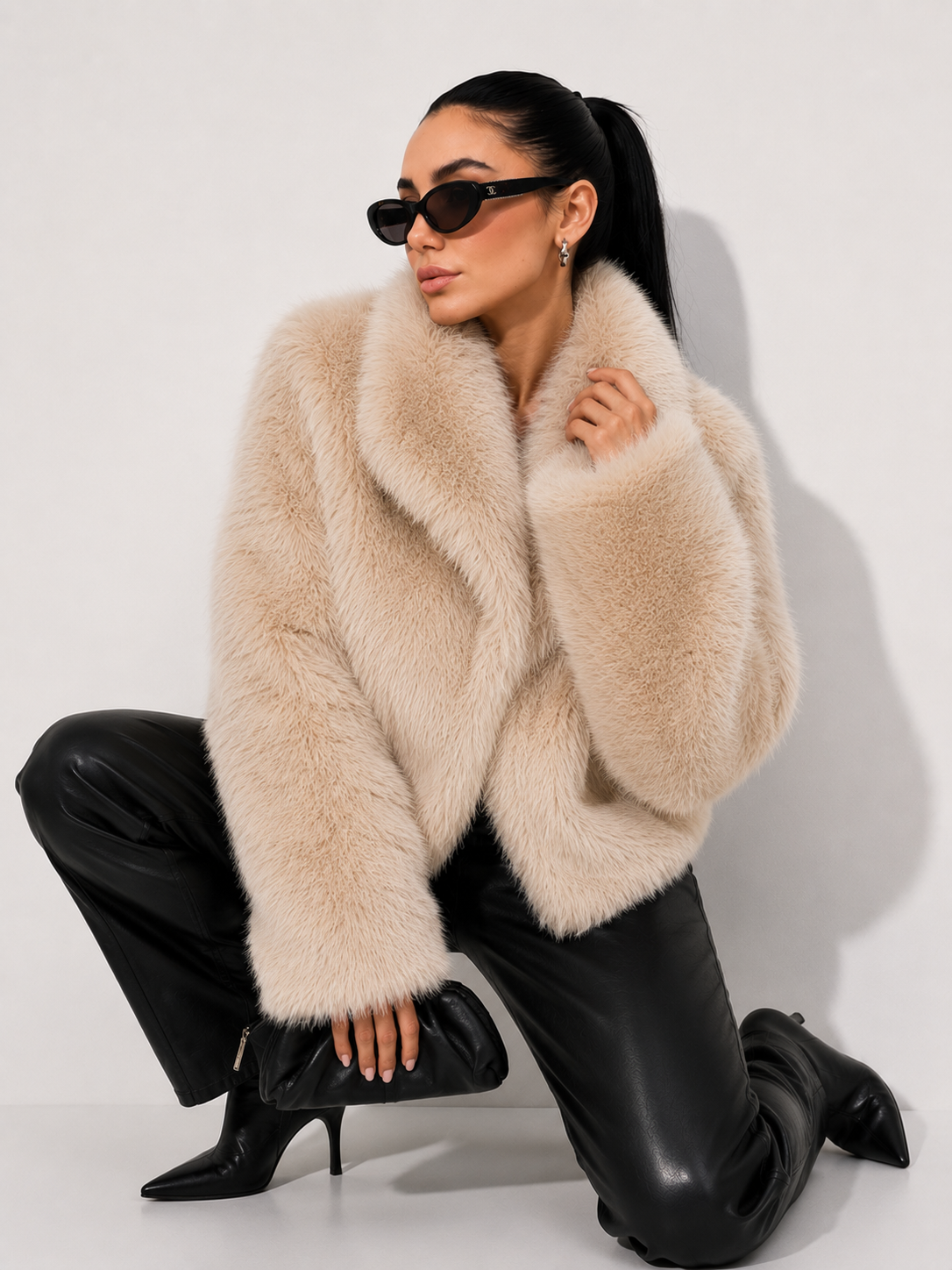Cropped Fur Jacket