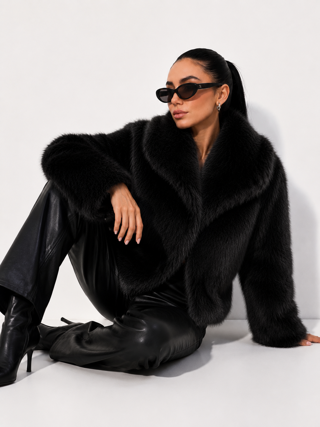 Cropped Fur Jacket