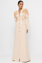 Maxi Tailored Dress Statement Shoulders