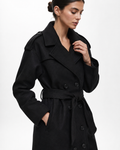 Belted Cape-Style Longline Coat