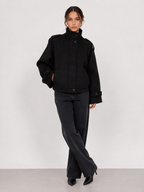 High-Collar Utility Jacket