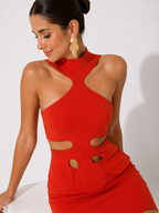 Halter Neckline Mini Dress