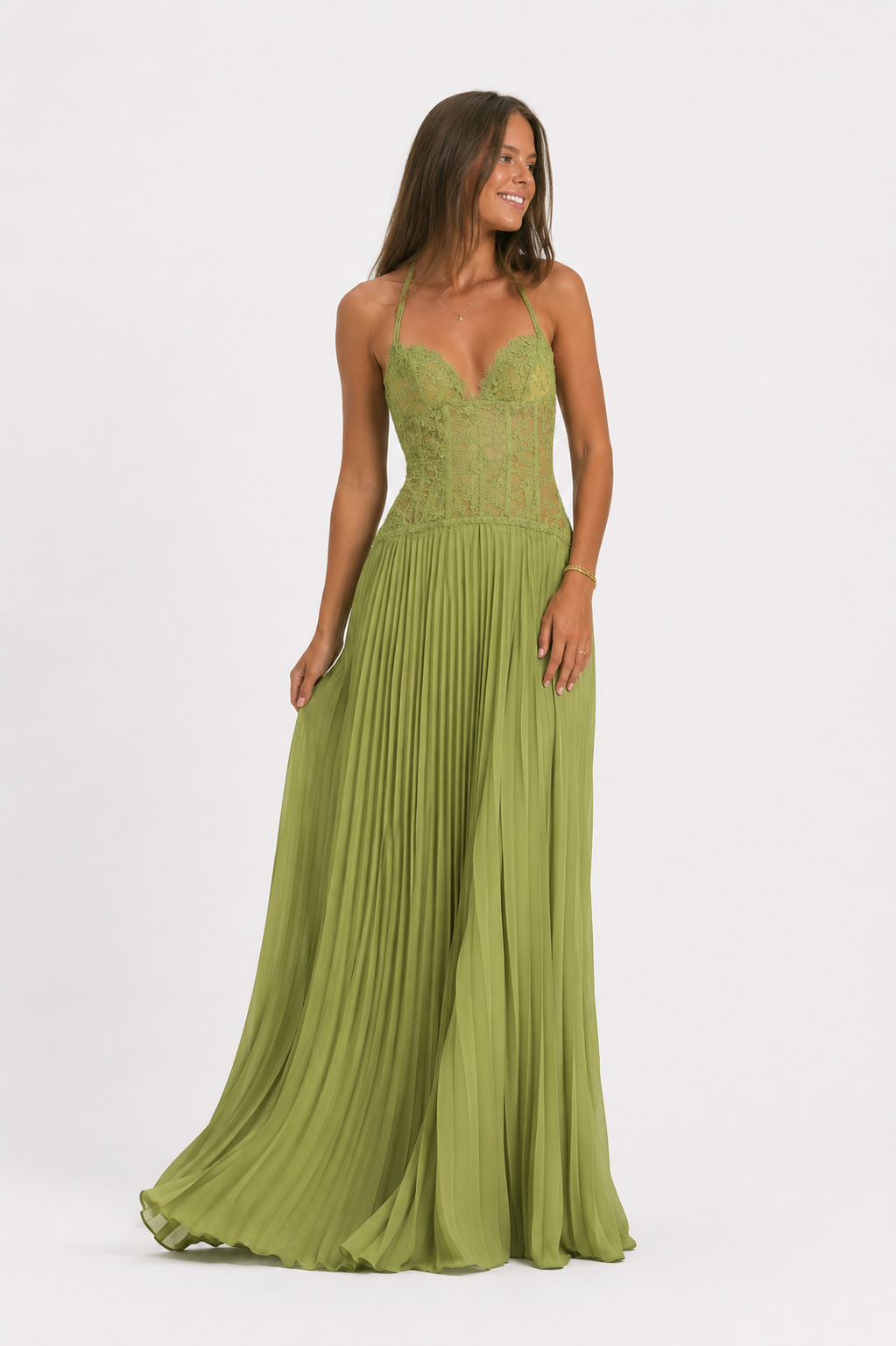 Elegant Women's Halter Long Dress Corset Maxi Pleated Dresses Summer Evening Party Wedding Guest Green Blue White Yellow Red New