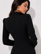 Long-Sleeve Sculpted Midi Dress.
