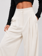Woman Trousers Trends 2025 Wide Leg With Pockets Autumn Comfortable Stretch Casual One Size Classic Xxl Slacks G Pants for Women