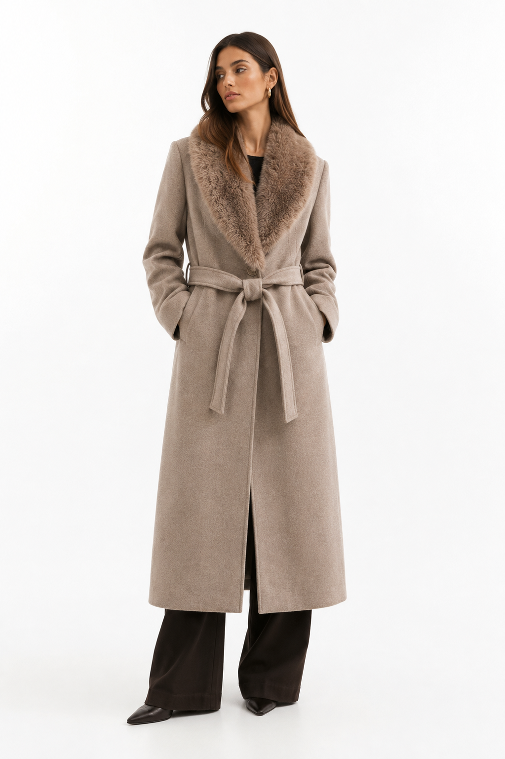 Bordeaux Elegance Longline Coat