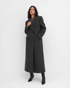 Structured High-Collar Longline Coat