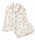 Women’s Pyjama Set – 100% Cotton Crêpe, Long Sleeve Cardigan Top & Trousers.