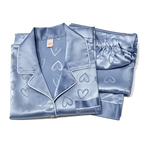Women’s Pyjama Set – Button-Through Long Sleeve Shirt & Full-Length Trousers