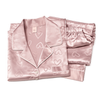 Women’s Pyjama Set – Button-Through Long Sleeve Shirt & Full-Length Trousers