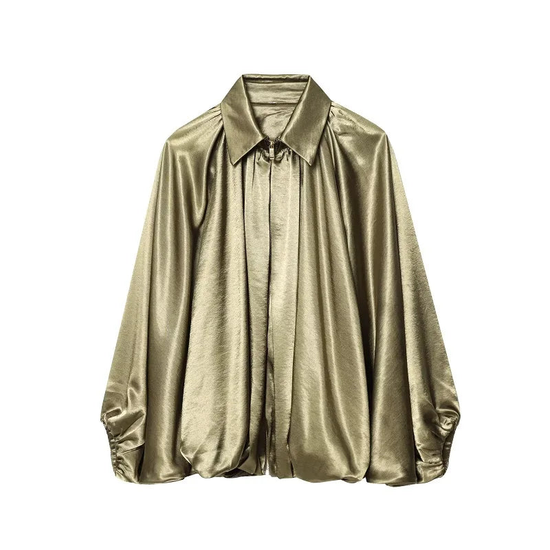 The Voluminous Fluid Bomber Jacket
