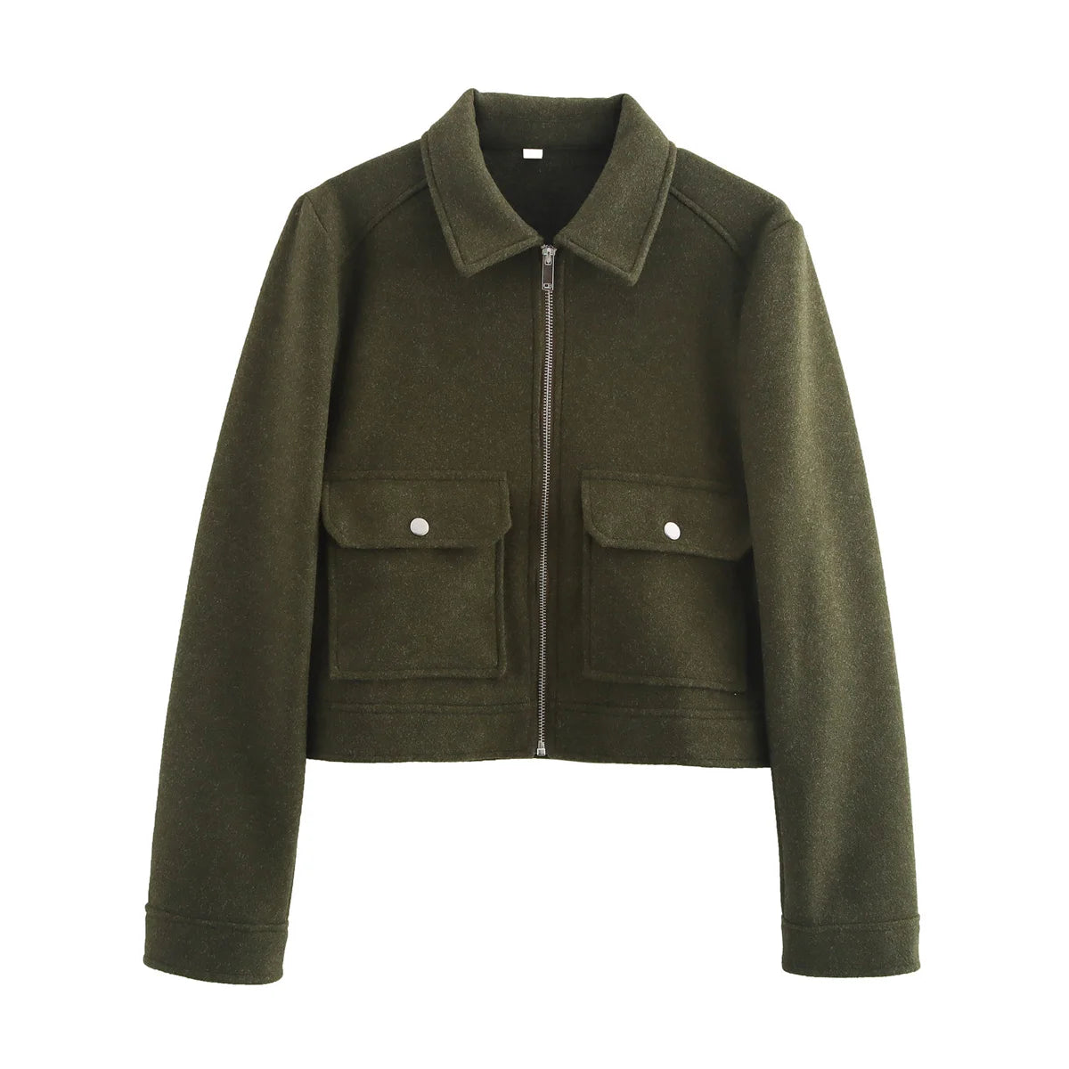 Collared Zip-Front Jacket