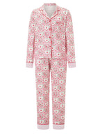 Women’s Pyjama Set – Button-Through Long Sleeve Shirt & Full-Length Trousers