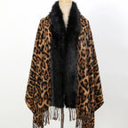 Wild Luxe Faux-Fur Trim Scarf