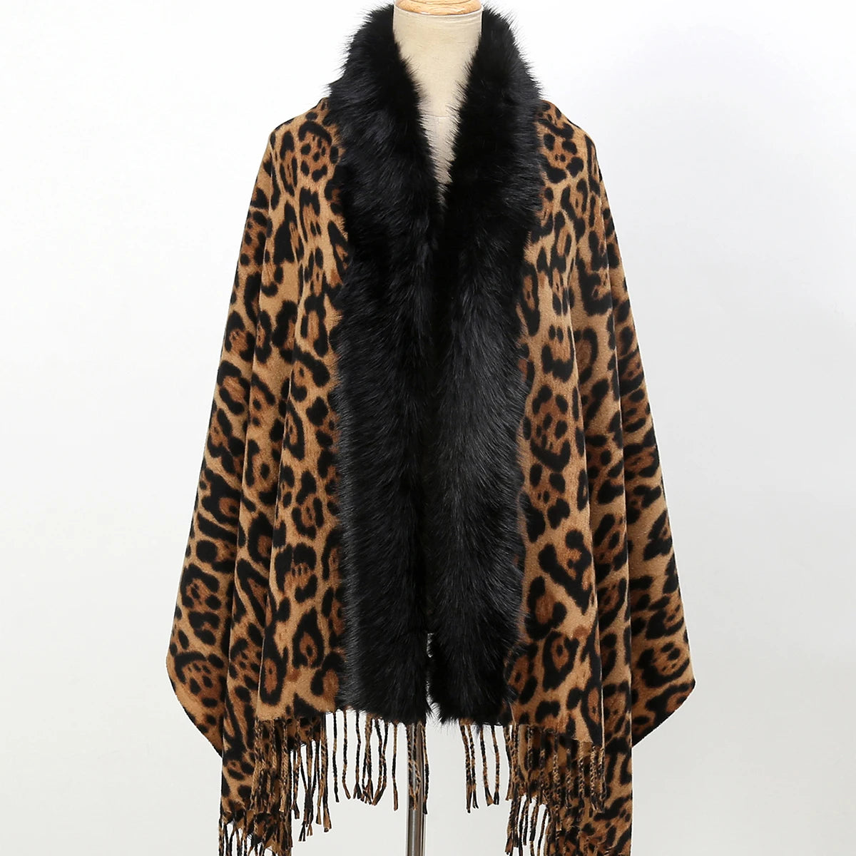 Wild Luxe Faux-Fur Trim Scarf