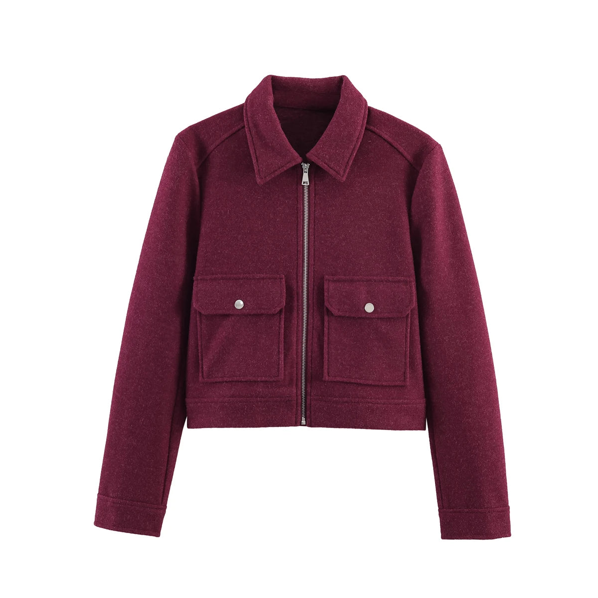 Collared Zip-Front Jacket
