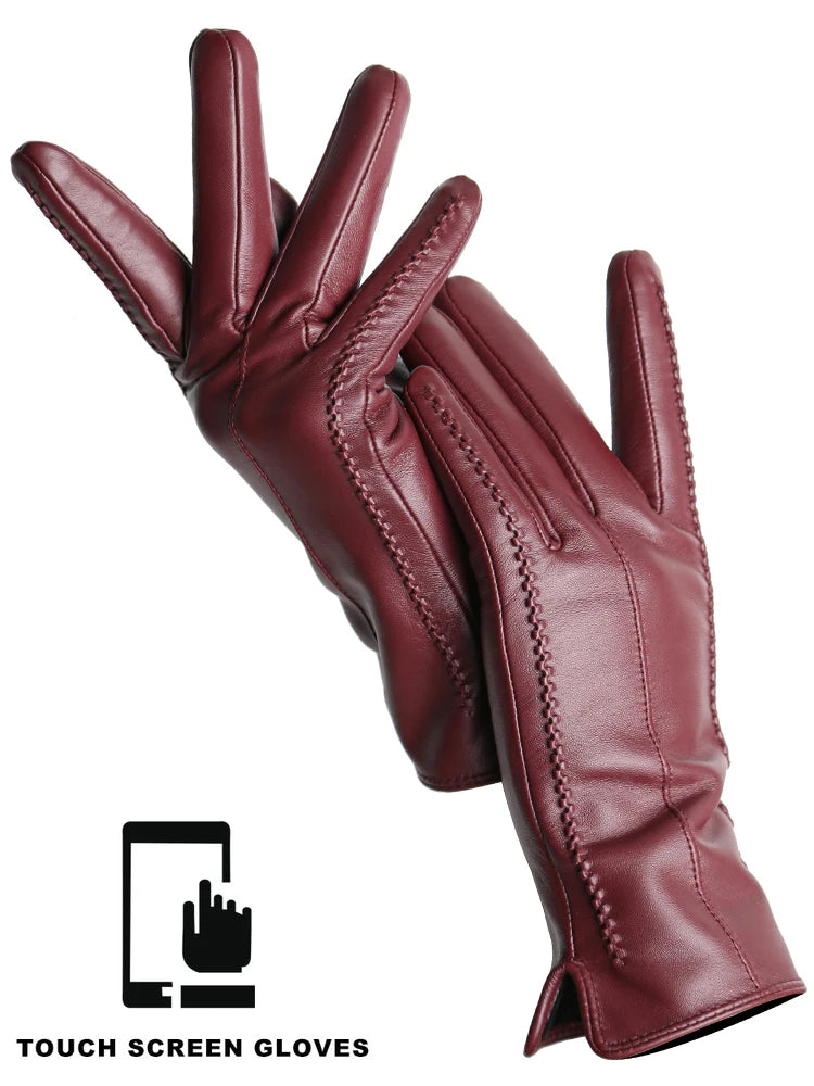 Touchscreen Leather Gloves