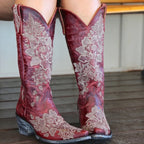 Embroidered Western Knee-High Boots