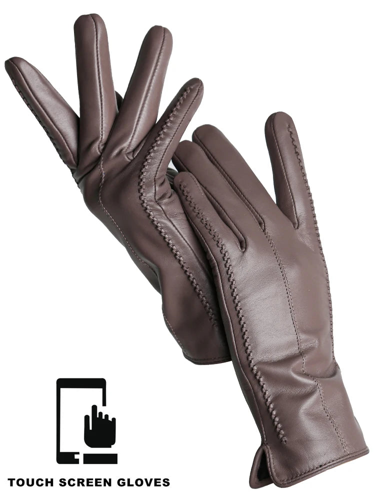 Touchscreen Leather Gloves