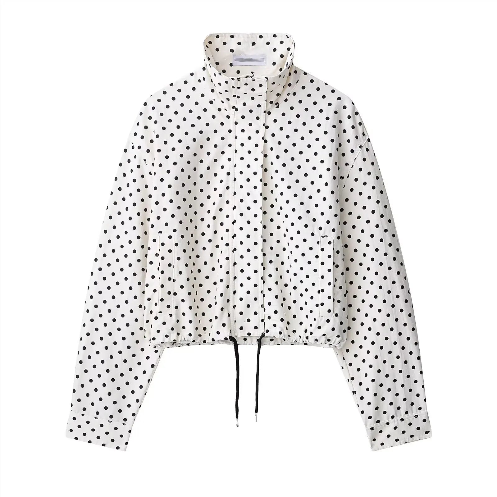 The Polka Dot Blouse with Drawstring Detail
