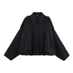 Relaxed Collared Bomber Jacket