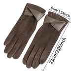 MaisonLorne™ Smart Black Gloves with Leather-Effect Cross Detail