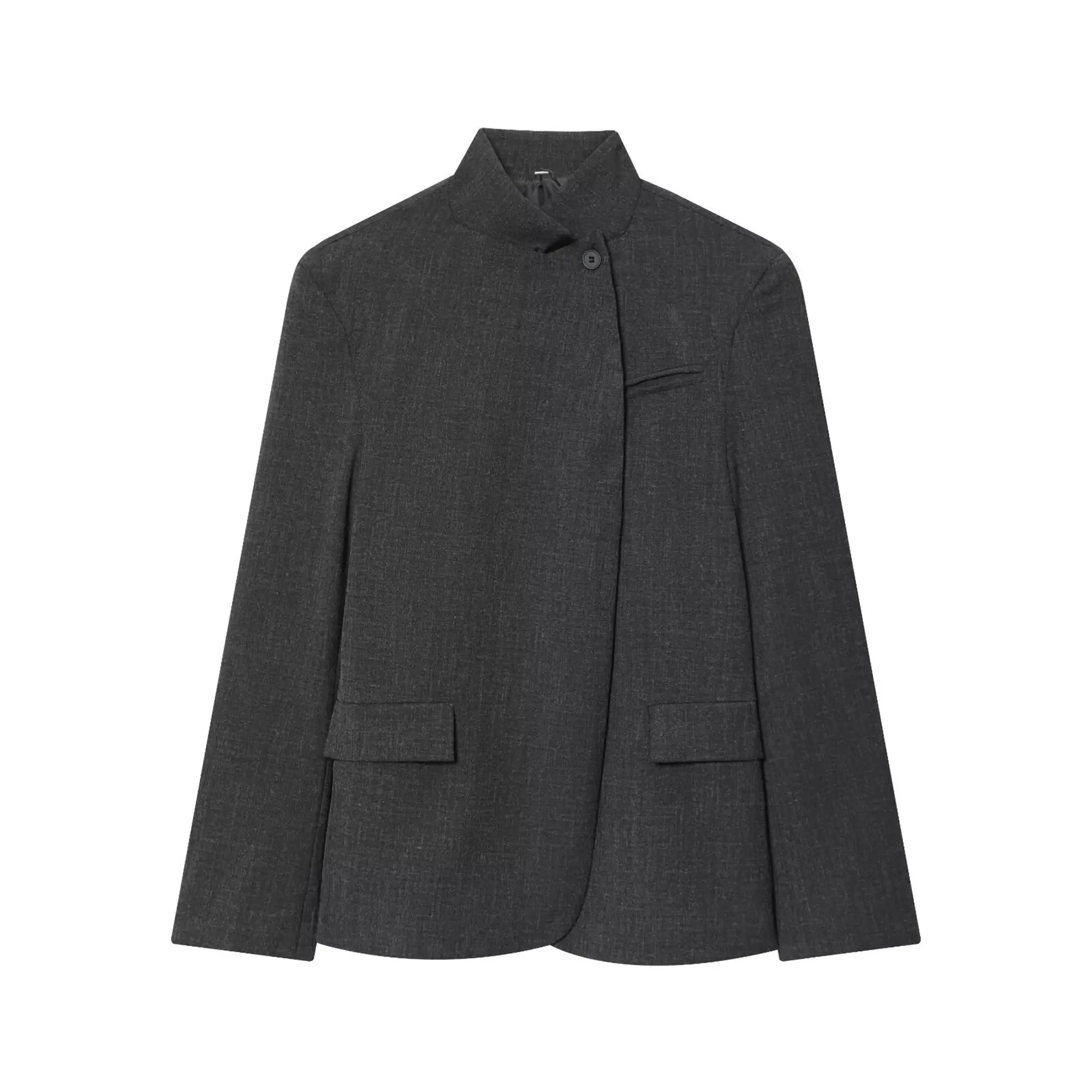 Asymmetric Cut-Out Tailored Blazer