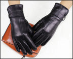 Women's Sheepskin Gloves Autumn and Winter Warm Leather Gloves Fashion 2025 New Ladies Leather Gloves Outdoor Driving Gloves